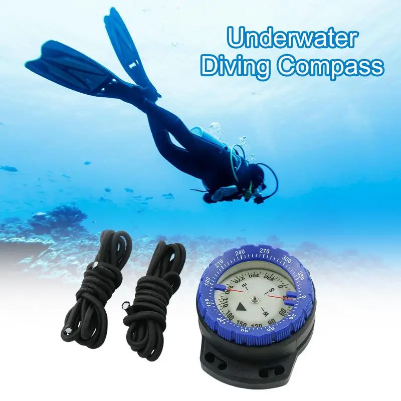 

Dive Compass Waterproof Underwater Diving Compass With Rope Water Sports Glowing Compass With Side Window Scuba Diving