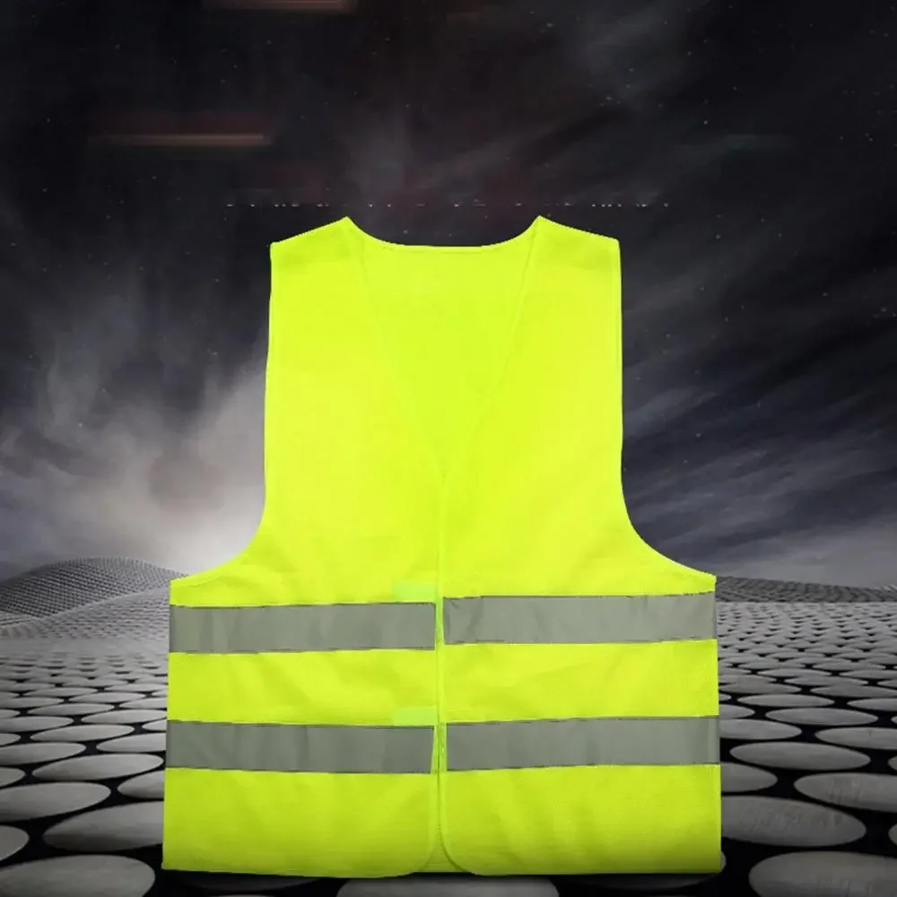 Car Reflective Clothing for Safety Traffic Safety Vest Yellow Visibility High Visibility Outdoor For Running Cycling Sports Vest