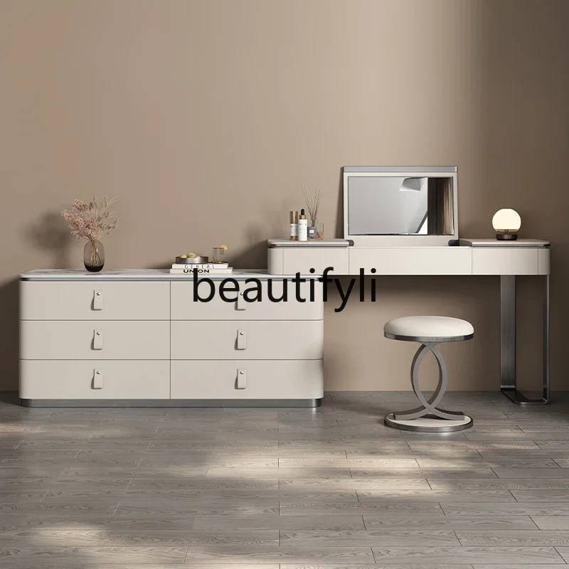

YH03 Italian minimalist flip dresser, integrated bedroom light luxury makeup table, modern simple high-end makeup table