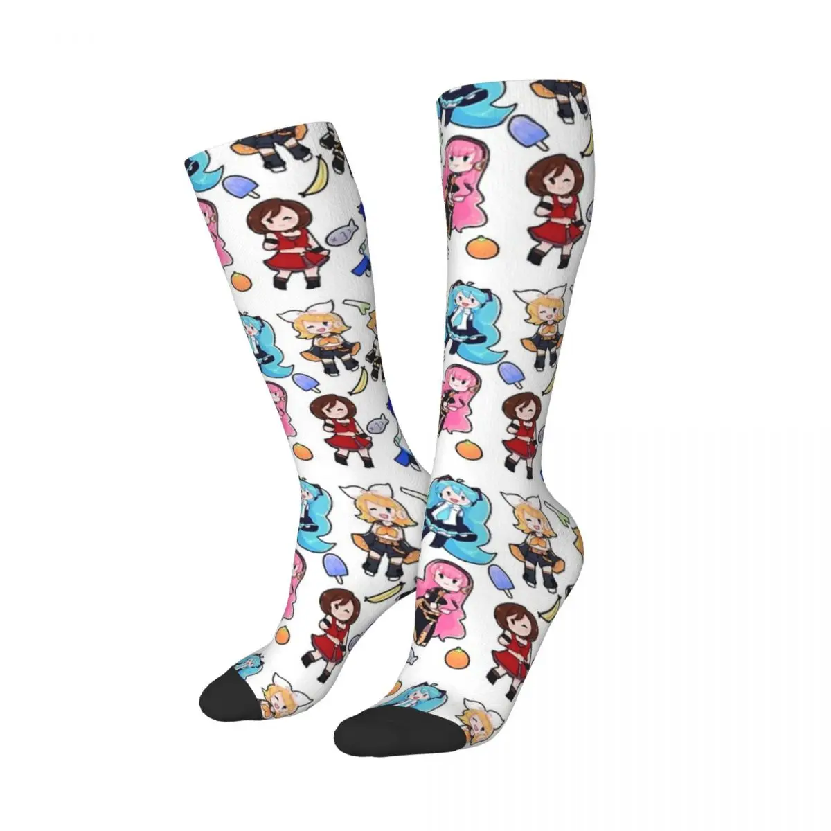 

Vocaloid Chibi Chaos! Socks Harajuku High Quality Stockings All Season Long Socks Accessories for Unisex Gifts