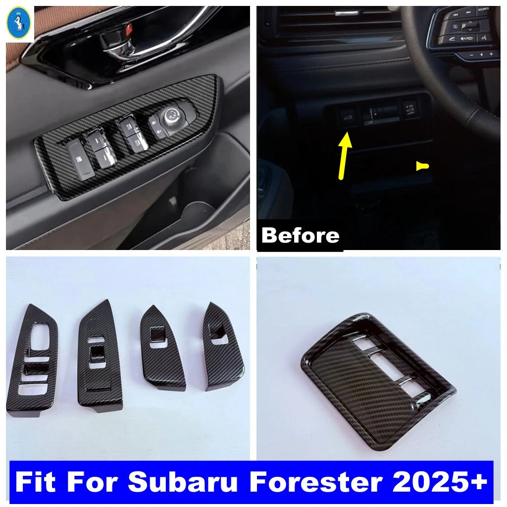 

Car Window Lift Button / Head Lights Switch Butto Decor Panel Interior Cover Trim Interior Accessories For Subaru Forester 2025