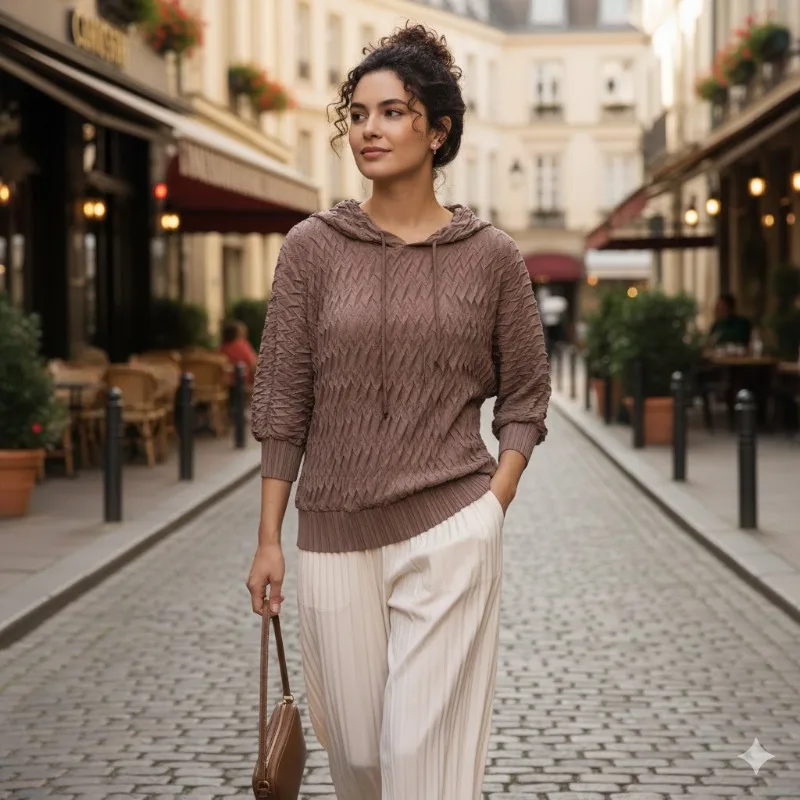 

Miyake Pleated Jacket Plisse 2026 Spring Fall New Head Set Diamond Drawstring Adjustable Size Hooded Sweater Loose Thin Hoodie