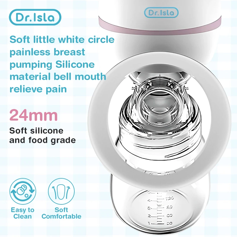 Dr.isla Portable Electric Breast Pump USB Chargable Silent Portable Milk Extractor Automatic Milker Comfort Breastfeeding