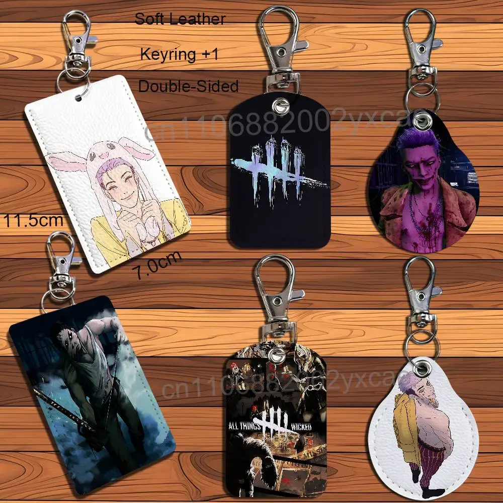 Trickster Dead by Daylight Trapper Card Holder With Keychain Executive Protection For Bank Credit Subway Bus Case