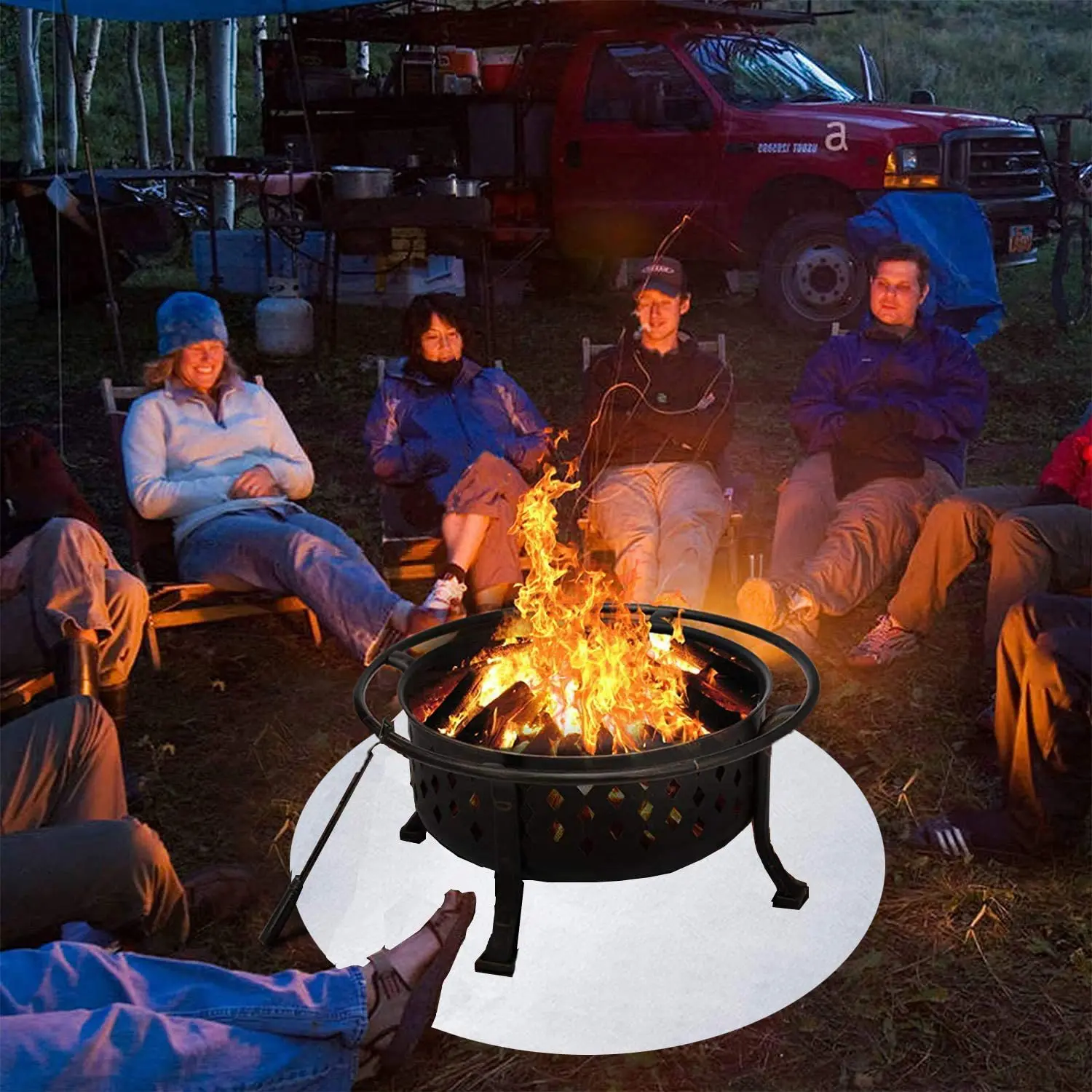 Alfombrilla ignífuga para parrilla de barbacoa, manta ignífuga de fibra de  vidrio para quemador de madera, Picnic al aire libre, aislamiento térmico -  AliExpress, image size:1500x1500