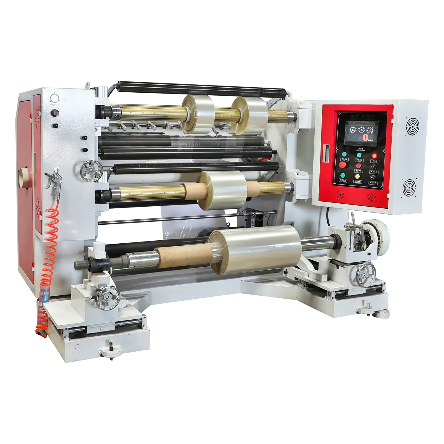 Pet BOPP Paper PLC Controlled Vertical Slitting and Rewinding Machine