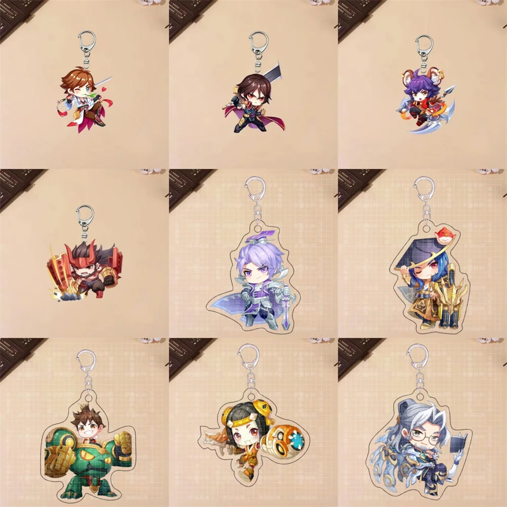 

6CM Anime Glory of Kings Acrylic Keychain Model Cosplay Charm Characters Ornament Accessories Goods Collection Christmas Gifts