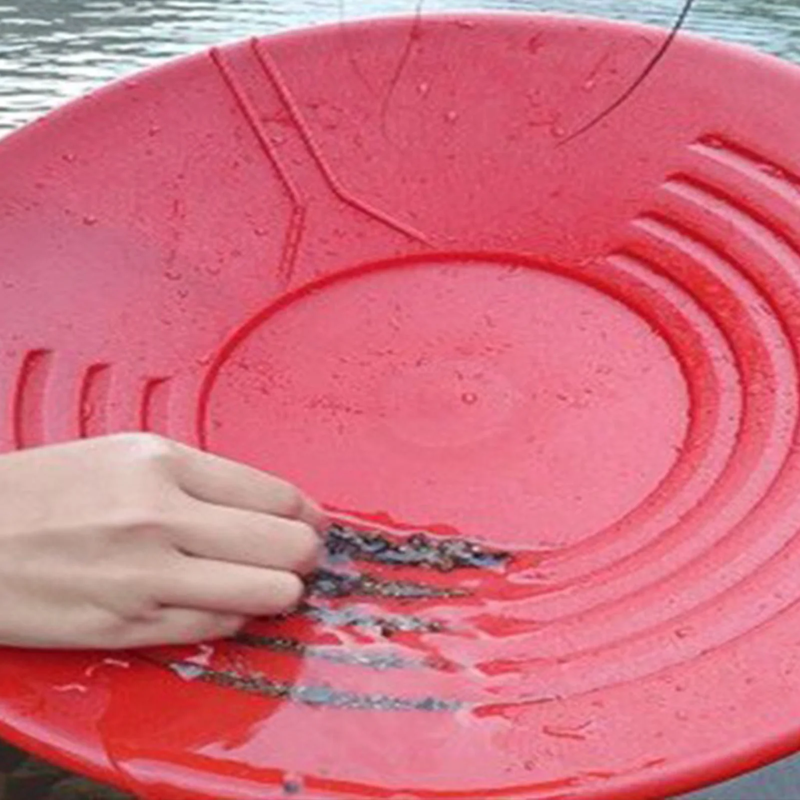 Hand Crank Gold Panning Pan Small Portable Plastic Gold Wash Tool for Sand Gold Washing Prospecting Mining Equipment