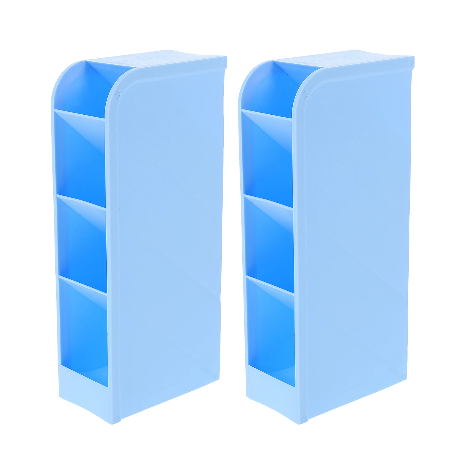 

2pcs Pen Holder Stationery Organizer Desk Table Plastic Pencil Office Utensil Smooth Creative Design