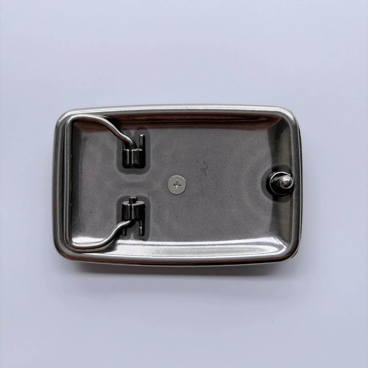 Ethnic Mongolian Style Belt Buckle Rectangular Chinese Knot Two-Tone Silver Bronze Unisex Vintage Belt Accessories BUCKLE-WG021