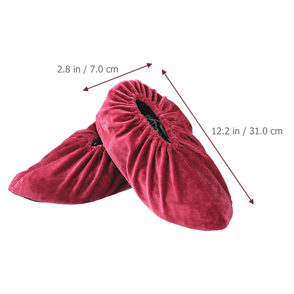 

6 Pcs Flannel Shoe Covers Washable Non Skid Home Shoes Protector Cloth Overshoes Reusable Fits Most For Open House Supplies