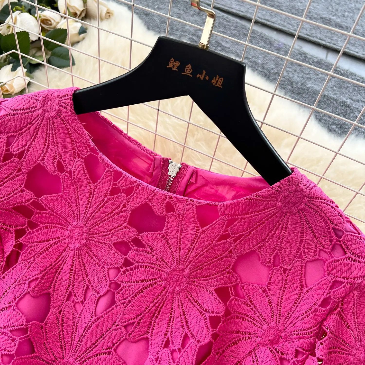 Franse stijl uitgeholde top en rok set mode casual tweedelige outfit voor vrouwen tuin feestjurk roze bruiloftsgastjurk