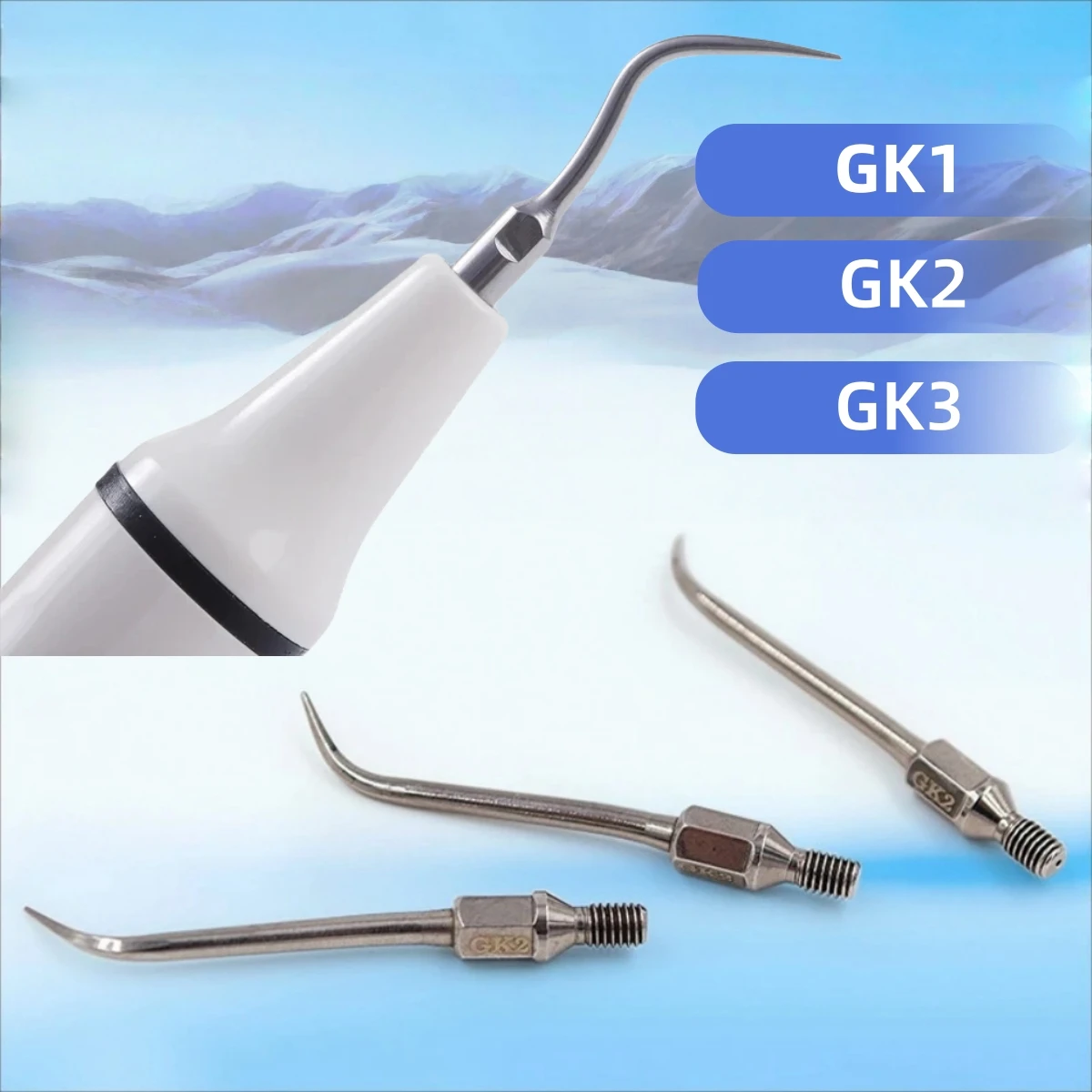 

Dental Ultrasonic Scalers Tips GK1/GK2/GK3 Fit for KAVO Ultrasonic Scalers for Scaling Periodontics Endodontics Teeth Cleaning