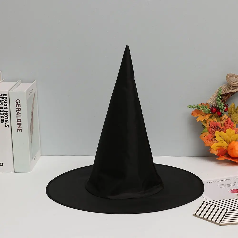 1pc Halloween Children Gift Cosplay Dress Party Wizard Cap Black Halloween Witch Hat Costume Headwear Accessories