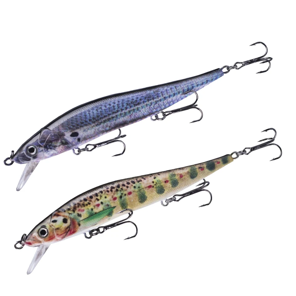 12cm 13.3g Floating Minnow Professional Fishing Lures Jerkbait Artificail Fishbait Swimbaits Quality Hooks Tackles Hard Lures