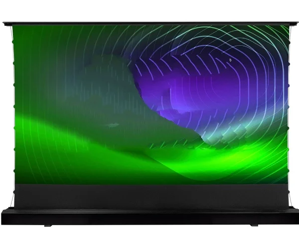 

Floor Rising Projector Screen 50-100 Inch 4:3 Portable Ground Stand Hand-Pull Lift Projector Screen for Home Theater, Office