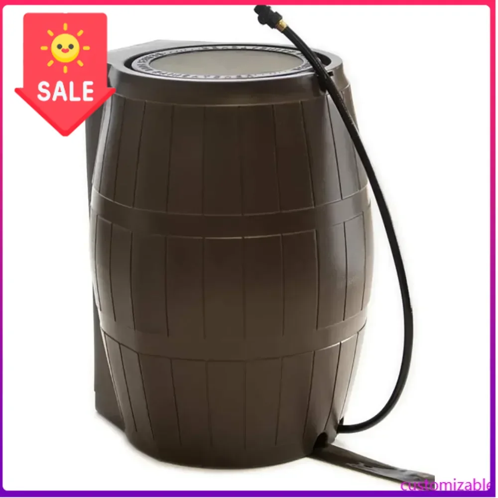 

Горячая распродажа: Raincatcher 4000, плоская емкость для сбора дождевой воды, 50 галлонов, коричневая - контейнер для хранения дождевой воды с боковыми кранами