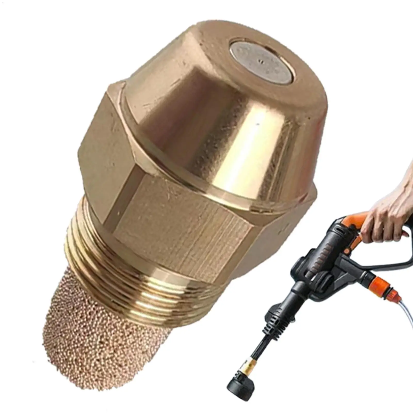 Brass Heavy Fuel Burner Nozzle Spray Nozzle 0.35 GPH Solid Nozzle Diesel Injectors Nozzle 60degree Oil Burner Nozzle Multi-purpo
