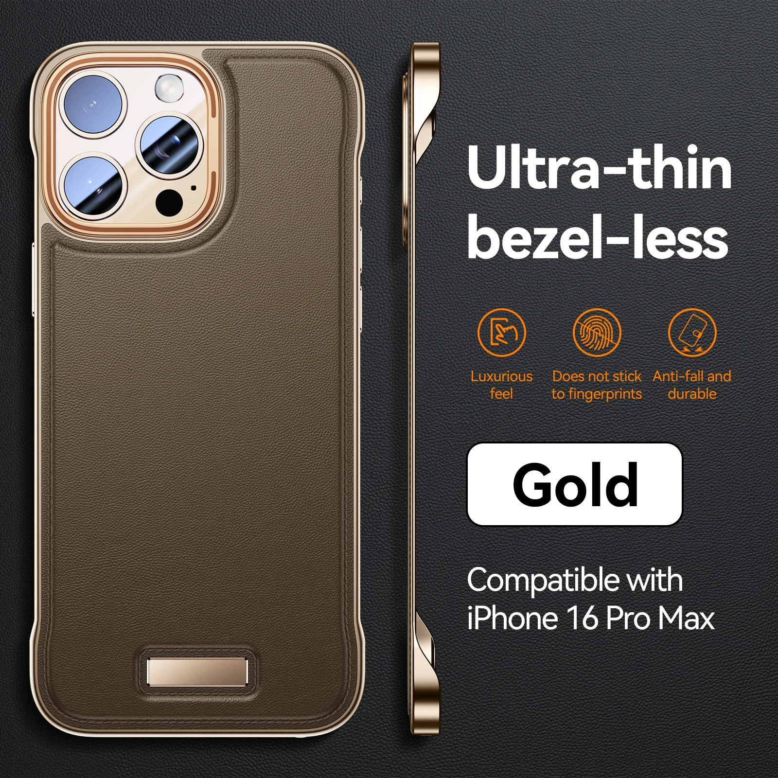 

Luxury Shockproof Leather Phone Case For iPhone 12 13 14 15 16 Pro Max Fashion No Borders Cover For Apple 12 13 14 15 16 Promax