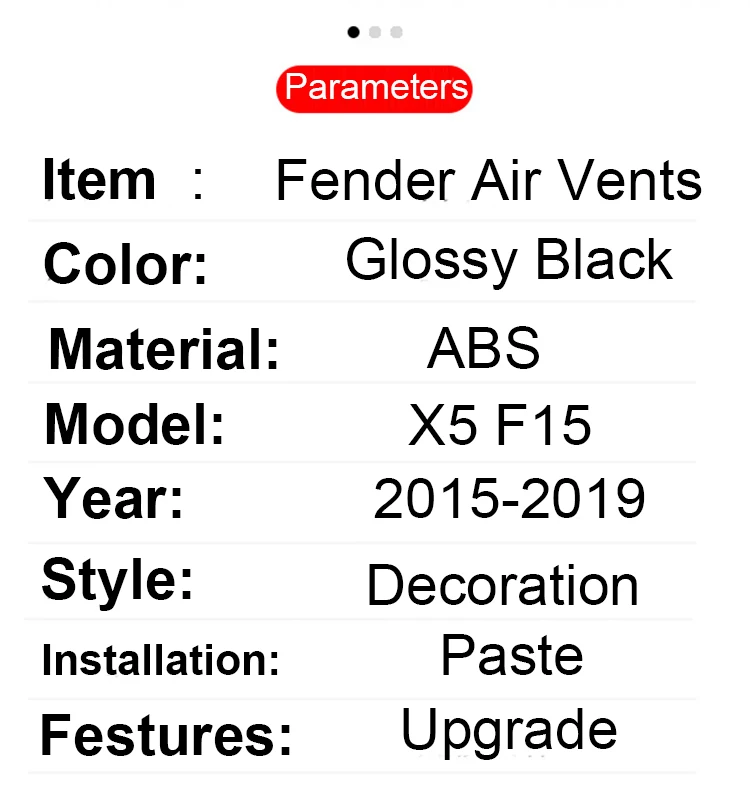 الإعداد المثالي X5 F15 ABS مادة فواقي الهواء باللون الأسود اللامع لسيارات BMW X5 F15 #6