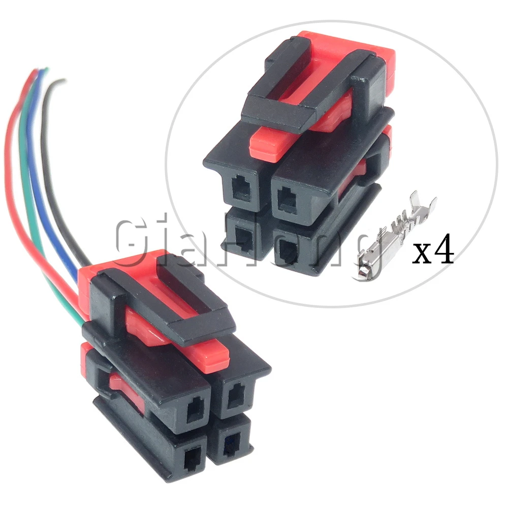 

1 Set 4 Ways Automobile Terminals Socket AC Assembly Auto Parts Car Connector