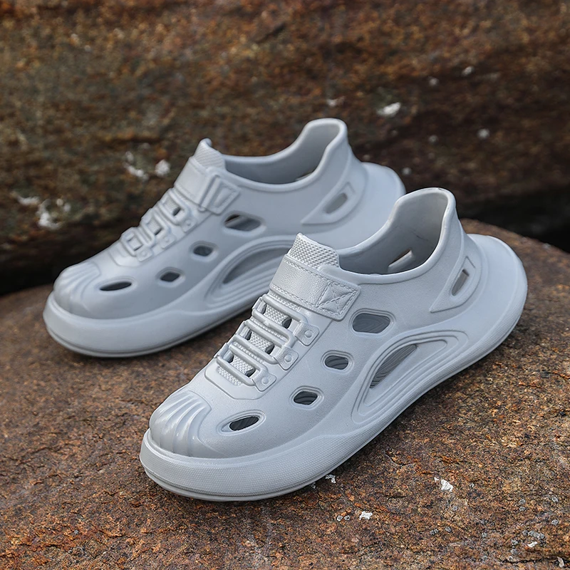 

Fashion Men's Slippers Beach Outdoor Sandals Slides Breathable Clogs New Men Garden Shoes Non-slip Hiking Driving Male Slippers