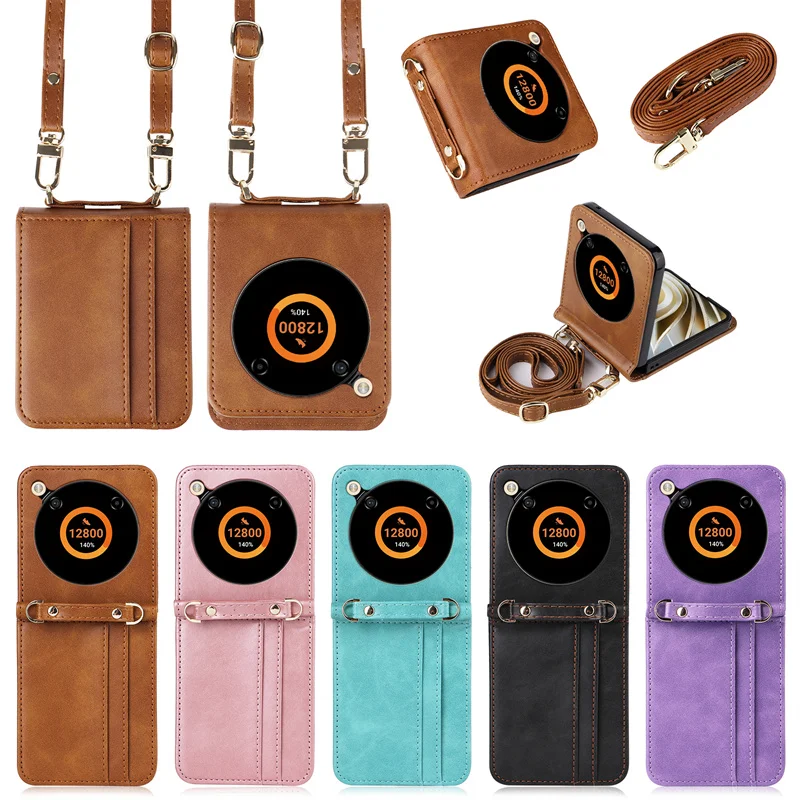 For ZTE Nubia Flip protective case for ZTE Libero Flip A304ZT messenger bag one-piece lanyard leather case