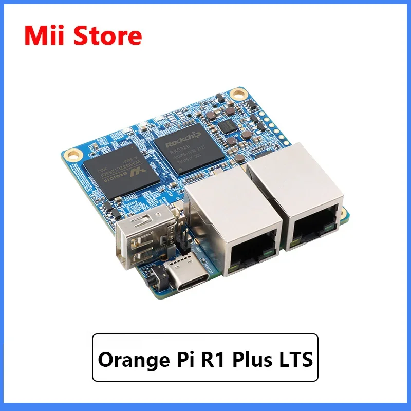 Orange Pi R1 Plus LTS 1GB RAM Uses Rockchip RK3328,Open Source Single Board Computer, Run Android 9/Ubuntu/Debian/OpenWRT OS