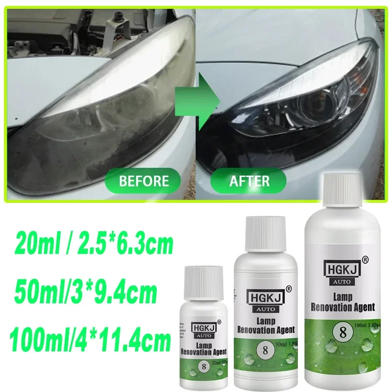 

Headlamp Repair Fluid HGKJ-AUTO-8 Car Lamp Refurbisher Car Care Brighten And Shine Long-lasting Effect Resist Scratches