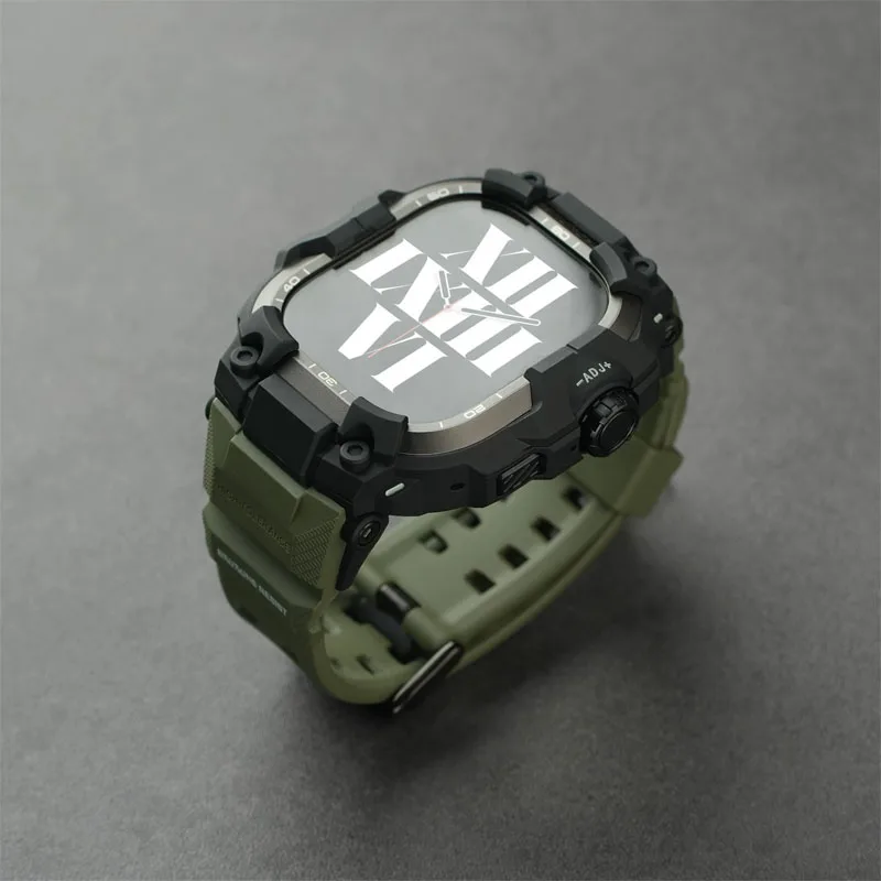 

Спортивный силиконовый ремешок + чехол для Apple Watch Ultra 3 11 10 9 8 7 6 5, устойчивый к падениям защитный чехол для iWatch 44 мм, 45 мм, 46 мм, 49 мм
