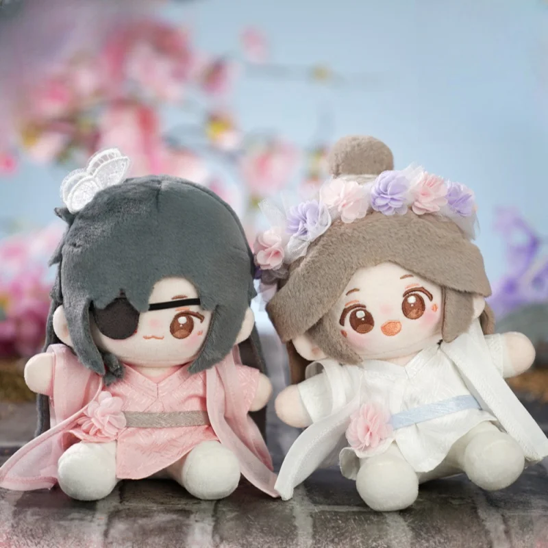 Heaven Official's Blessing Hua Cheng Xie Lian Splendid Flower Qbaby 15cm Sitting Doll Ornament Genuine Plush Qbaby Doll Gift