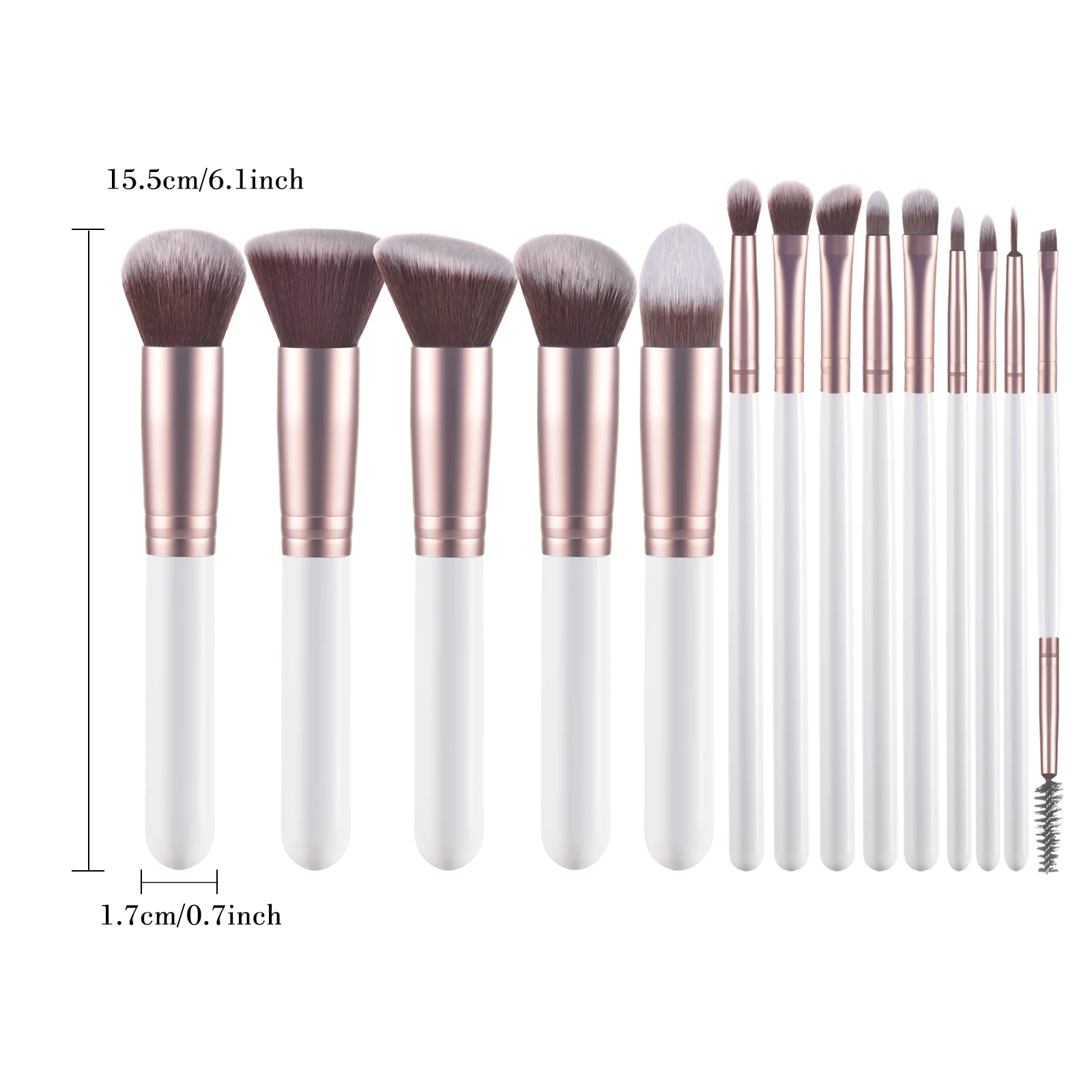 Soft hair 14Pcs Professional Makeup brush wood handle powder brush foundation make-up brush concealer brush eye shadow bru