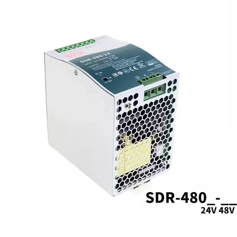 MEAN WELL - Fuente de alimentación conmutada, SDR-480, SDR-480-24, SDR-480-48, SDR-480P-24, 480W, SDR-480P-48