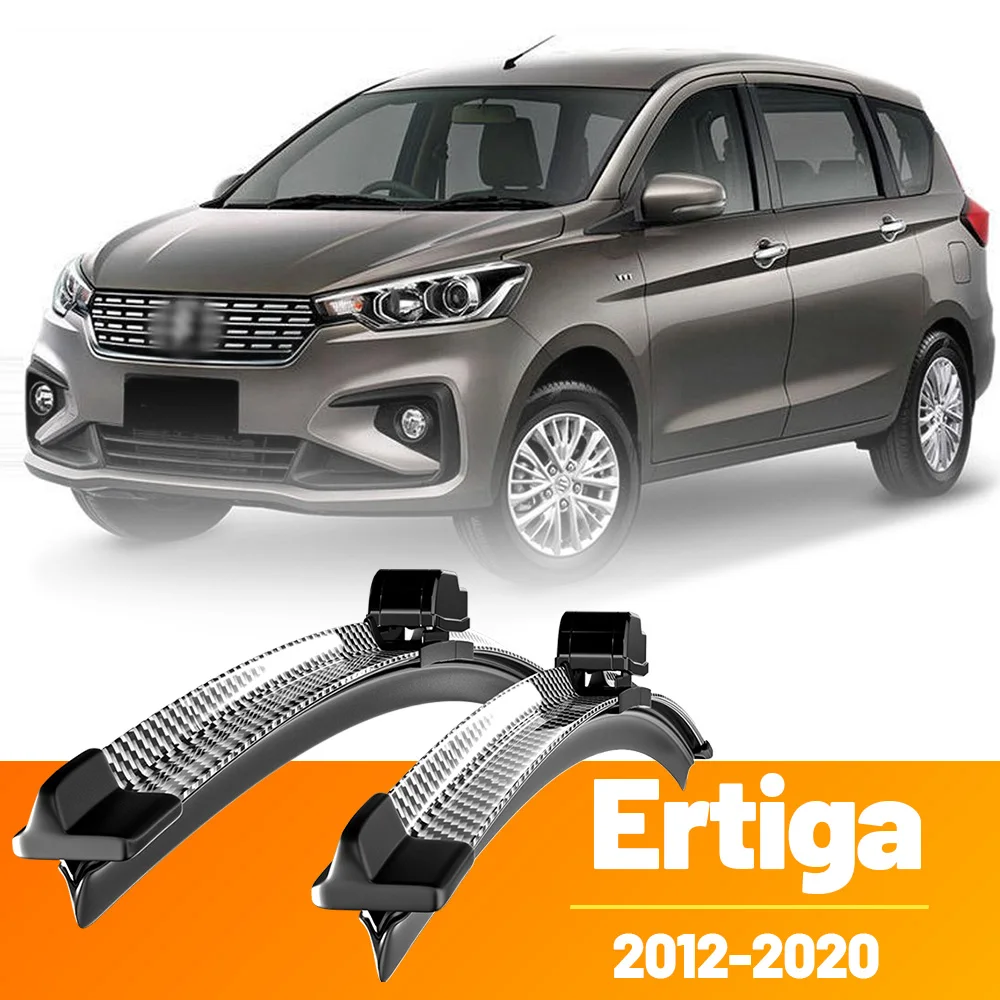 2pcs Front Windshield Windscreen Wiper Blades Carbon Fibre Wipers For Suzuki Ertiga 2012-2020 2013 2014 2015 2016 2017 2018 2019