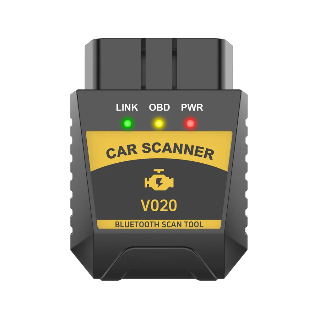 OBDII Diagnostic Scanner Tool Bluetooth 4.0 Elm327 V020 for IOS/Android/PC Car Fault Code Reader with Automatic Scanning