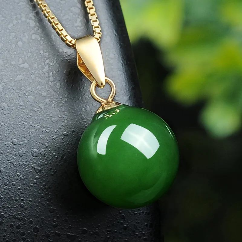 Luxury Fashion Green Jade Crystal Emerald Gemstone Pendant Necklaces for Women Gold Choker Bijoux Party Jewelry Gifts Collares