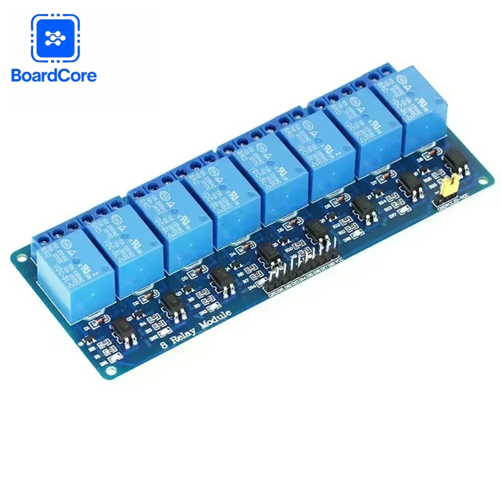 1 2 4 6 8 Channel Relay Module Board DC 5V 12V 24V with Optocoupler High/Low Level Trigger for Arduino PLC Control