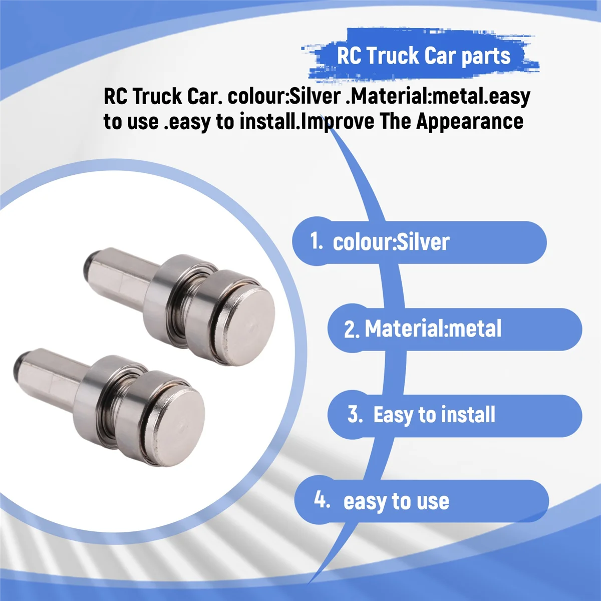 Adaptador hexagonal de cubo de rueda combinador de Metal de 5Mm con accesorios de actualización de rodamiento para piezas de coche de camión Wpl D12 1/10 Rc