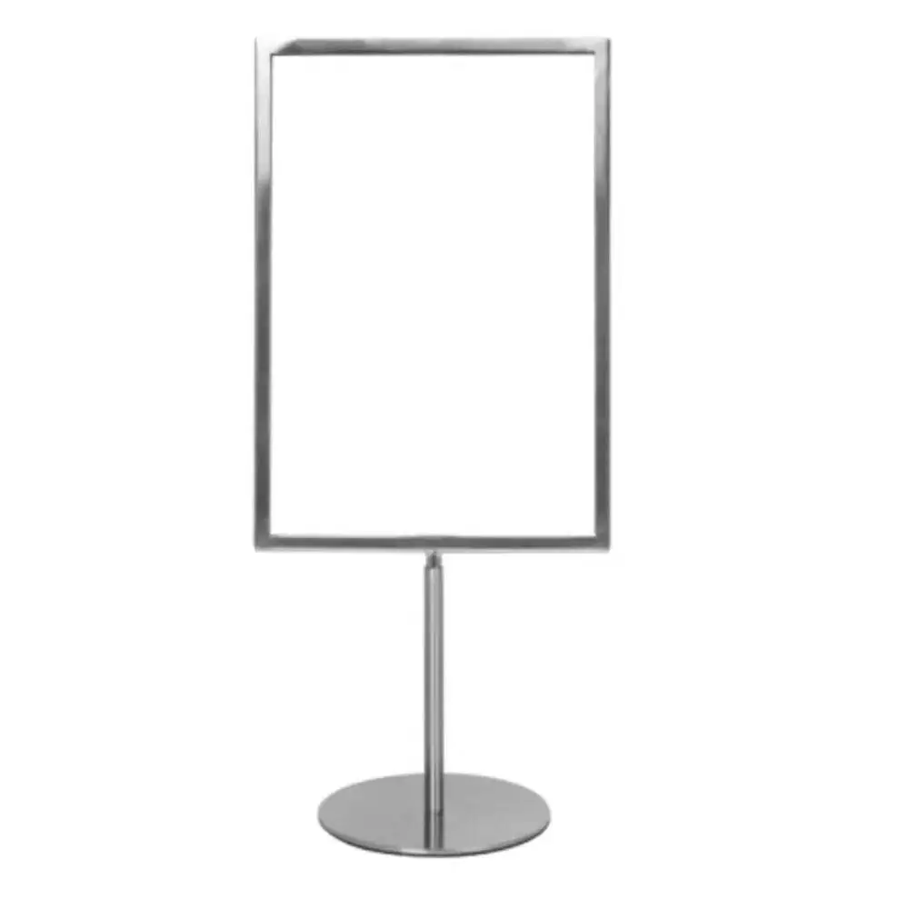 Desktop Menu Holder Stainless Steel Tabletop Poster Display Stand for Restaurant A4