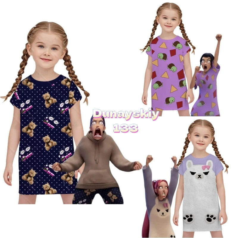 Costume Cosplay Enfant Style Kpop - Haut Court, Short, Ceinture, Fermeture éclair Déco, Maquillage Visuel - Pour Scène, Halloween, Carnaval - Tailles 110 à 140