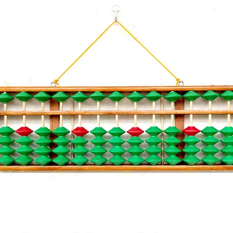 New! 13 Column Big Size Non-slip Teacher Abacus Chinese Educational Tool Math Calculator Hanging Abacus for Teacher