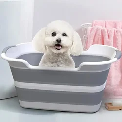 Newborn Folding Bath Tub Big Capacity Tubs Bath Washing Storage Portable Pet Bathtub Bathroom Bucket Silicone Basket