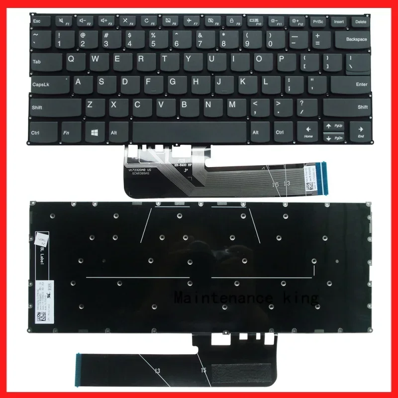 New US Keyboard Backlit for Lenovo Flex 6-14IKB 6-14ARR Yoga 530-14IKB 530-14ARR Yoga 730-13IKB 730-13IWL 730-15IKB 730-15IWL