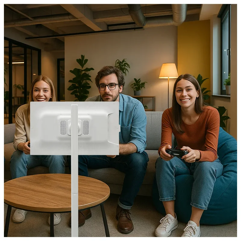 غرفة اللياقة البدنية 24 بوصة IPTV شاشة ذكية أندرويد شاشة تعمل باللمس تلفزيون شاشة الهاتف المحمول قابلة للشحن البث المباشر لوحة يوتيوب المحمولة