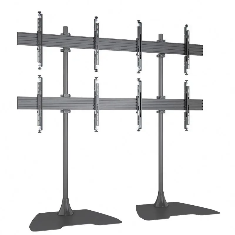 Support 32-65 Inch 2x2 3x2 Four-screen TV Bracket 4 TV Video Bracket Seamless Splicing Mobile Wall Bracket
