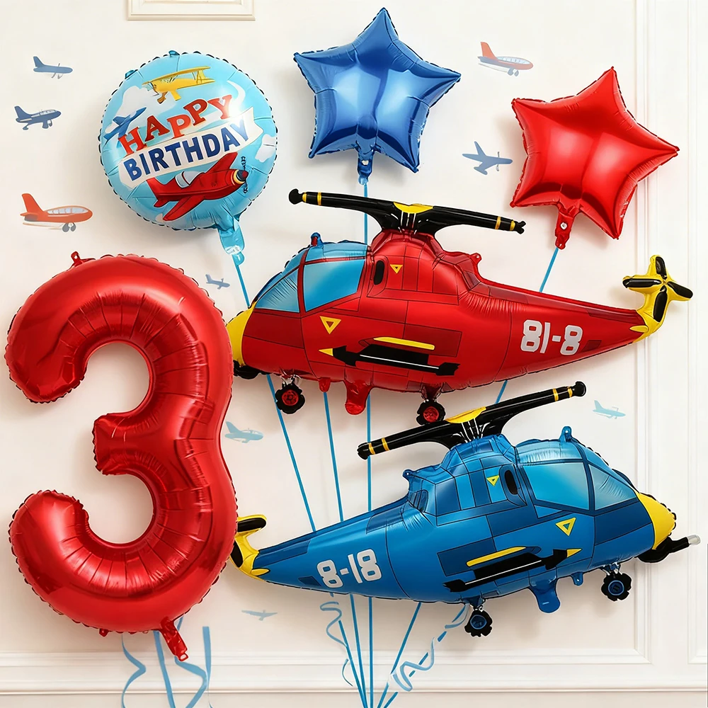 Airplane Party Balloon decor  supplies Flight-themed birthday balloon decor Aviation Airplane themed Birthday Party Decoration