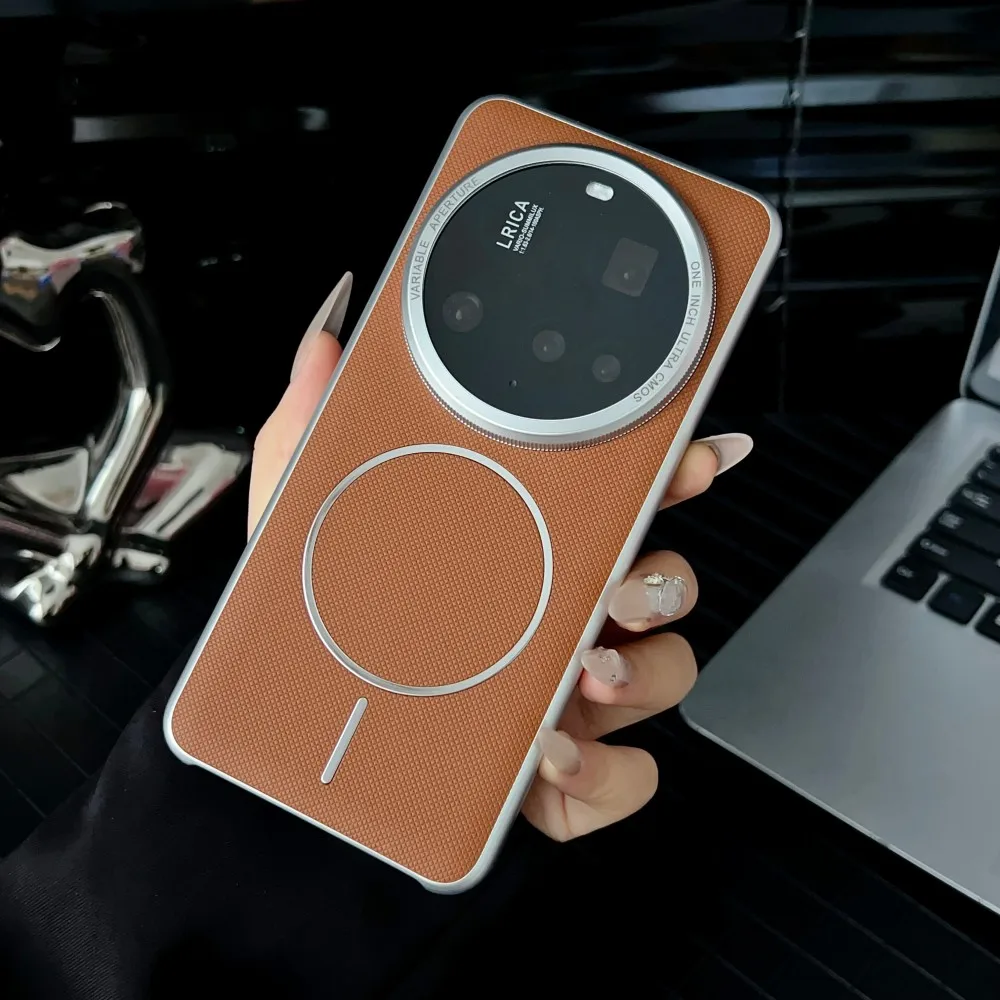 

Чехол для Xiaomi Mi 15 Ultra, роскошный чехол из искусственной кожи с магнитной беспроводной зарядкой, защитный чехол для Xiaomi Mi 15 Pro 14 13 Ultra Shell