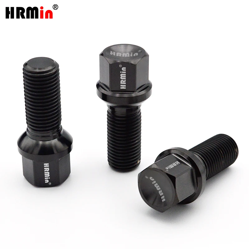 HRMin Gr5 titanium wheel lug bolt M14x1.5x28mm lock bolt  for Audi VW Skoda car