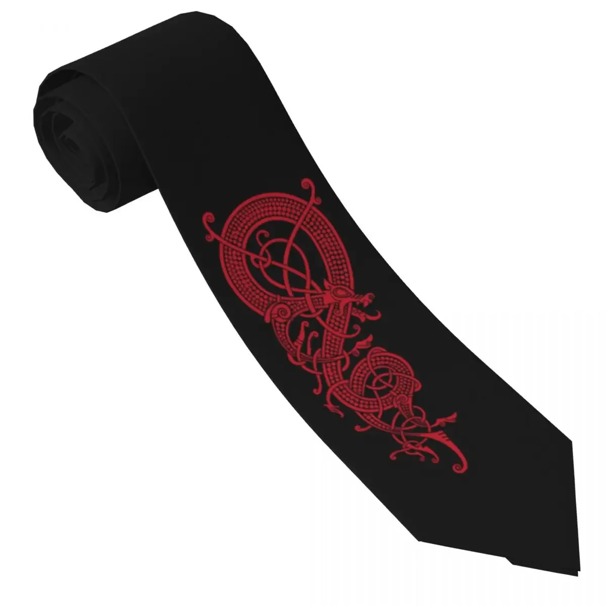 

V-ViKings Dragon Tie Fenrirs Ravens Daily Wear Party Neck Ties Men Women Vintage Cool Necktie Accessories Quality Collar Tie