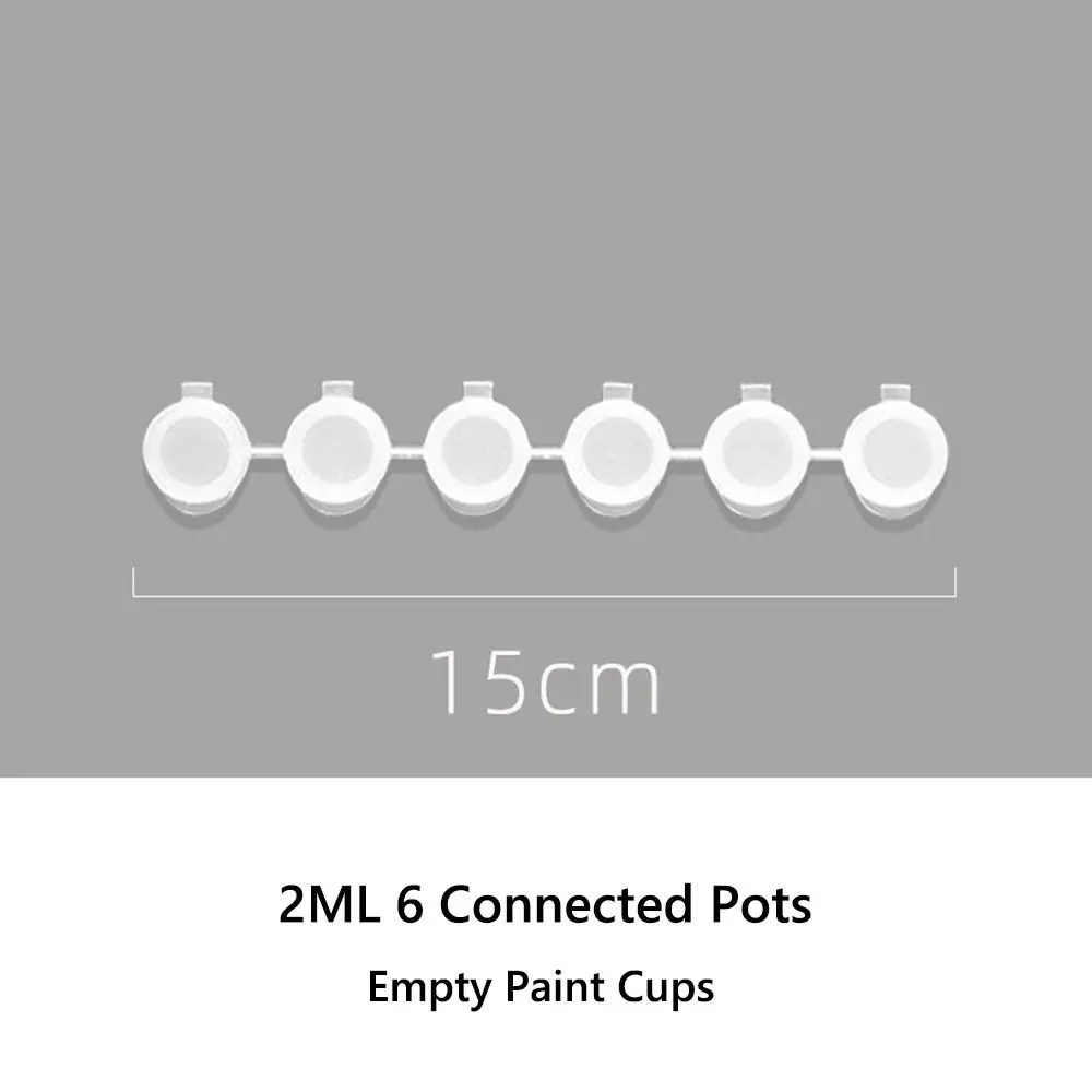 Portable Plastic Pigment Strips 2ml/3m/5ml 6/8 Connected Pots Empty Paint Cups Pigment Container Watercolor Painting